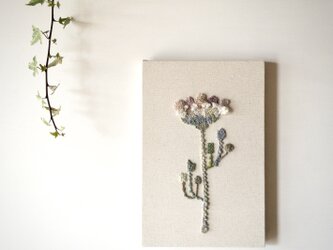 【一点もの】刺繍　ファブリックパネル　『Flower.』の画像
