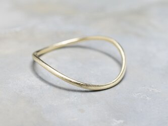つや消し 真鍮ウェーブプレーンリング 1.0mm幅 マット｜BRASS RING｜941の画像