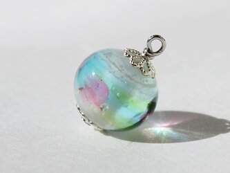 ガラスアクセサリー【彩】縞の小石　S296の画像