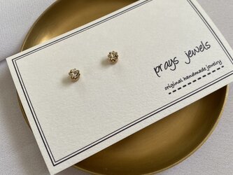 Vintage Swarovski ヴィンテージスワロフスキークリスタルクリアクリスタル一粒ピアス　一点物の画像