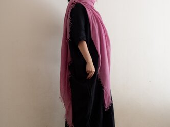 ◎受注生産　シルクカシミヤ　草木染ストール　＜牡丹＞の画像