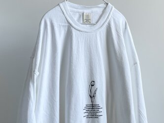 TULIP ヴィンテージライク・ロングスリーブTシャツ / ホワイトの画像