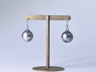 south sea gray pearl 11.9mm_11.9mm / pt900 【hook pierce】の画像