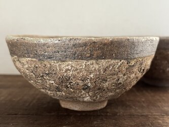 焼締&泥彩&灰釉　茶碗　中(middle)の画像