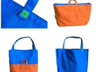 1、2、3、bag / NO.16 ブルー×オレンジの画像