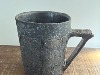 黒釉&黒泥彩　「纏」mug cupの画像
