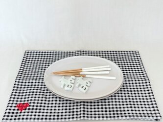 【暮らしのリネン】ギンガムチェック/❤️刺繍の画像