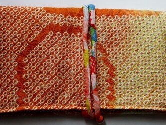 ６９８６　絞りの着物で作った和風財布・ポーチ＃送料無料の画像