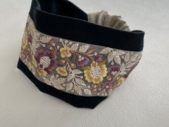 刺繍リボン ヘアバンド no.4の画像