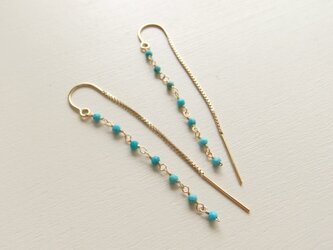 ターコイズアメリカンピアス(14kgf)の画像