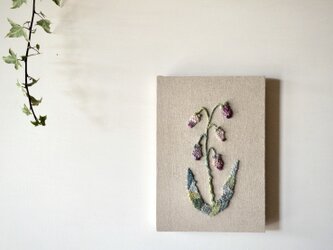 【一点もの】刺繍　ファブリックパネル　『Flower,ｄ.』の画像