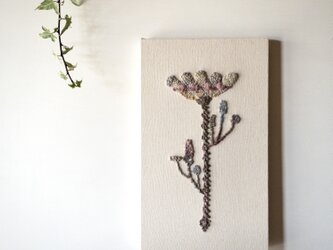 【一点もの】刺繍　ファブリックパネル　『Flower,e.』の画像