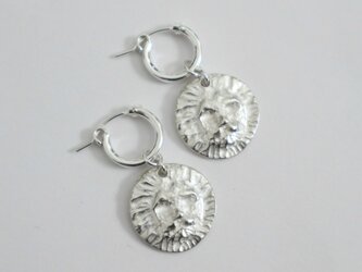 【Silver925】Leone di Venezia Orecchio（翼を持ったライオンのフープピアス）の画像
