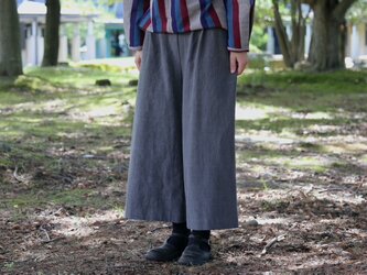 【Lサイズ】○ 墨染の深みグレー ○ のたりズボン（備後節織）の画像