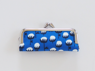 ■ がま口印鑑ケース / 白いつぼみ ■ hanko case (avens)の画像