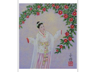 作品絵はがき「つらつら椿」 受注生産の画像