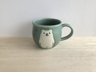 シロクマのマグ(グリーンC）の画像