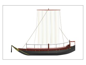 和船絵はがき「御召小早大鷹丸」 受注生産の画像