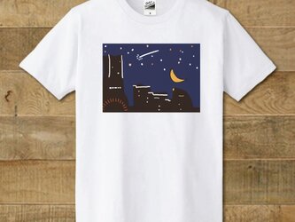 Tシャツ　横浜イラスト　「みなとみらいと流れ星」の画像