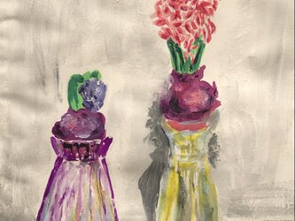 二つのヒヤシンスの画像