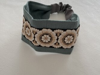 刺繍リボン ヘアバンド no.10の画像