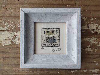 ミニ銅版画『森のちょう』の画像