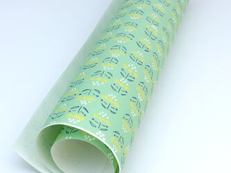 新だん紙＊菜の花（皺紋のある高級紙・四つ切サイズ・春）の画像