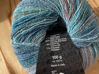 毛糸LANA GROSSA　COTTON BAMBOO DENIM3316の画像