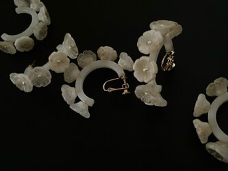 flower hoop -  ピアスの画像