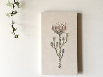 【一点もの】刺繍　ファブリックパネル　『Flower,f.』の画像