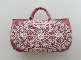 antique lace bag [red]の画像