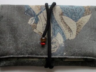 ７０２５　長襦袢で作った和風財布・ポーチ　＃送料無料の画像