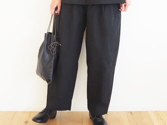 Cotton typewriter balloon pants BLACKの画像