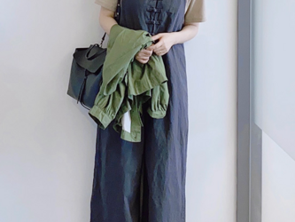 コットン100％　サロペットパンツ　ストラップ　 レディース  カジュアルパンツ　 ズボン　調整可能の画像