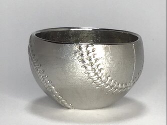錫製ぐい呑み　BALLーbaseballーの画像