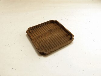 入隅 我谷盆 栗 15×15×2cm ブラウン その４の画像