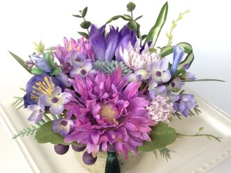 小さな真珠の涙   （仏花、造花、お供え、ミニサイス、お盆、お彼岸、敬老の日）の画像