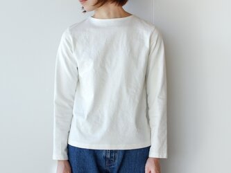 MVSコットン/center back long sleeve tshirt /whiteの画像