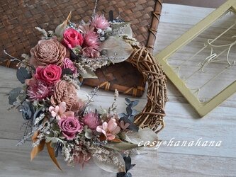 【母の日2023】ローズガーデンクレセントwreathの画像