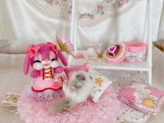 【ラブリーうさちゃん♡豪華セット  羊毛フェルト】の画像