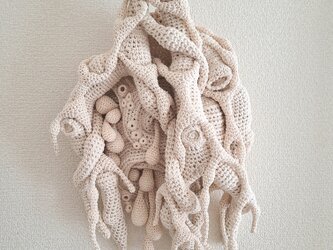 186.手編みの壁掛けオブジェ〈Roots〉の画像