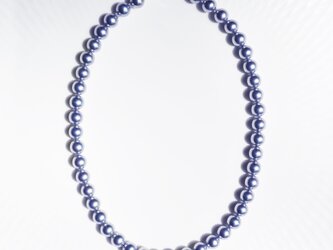 シルバー貝パール8ｍｍの40cmクラスプネックレス　～Margueriteの画像