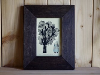 「まちあわせ」紙版画　の画像