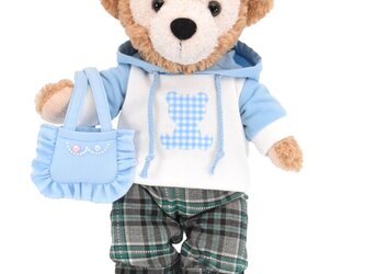 ダッフィー 服 着せ替え コスチューム リュック付 くまちゃん カジュアル 本体無 Sサイズ用の画像
