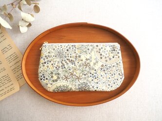 ラミネートラウンドポーチ(小さめタイプ)　「Adelajda」カーキ系の画像
