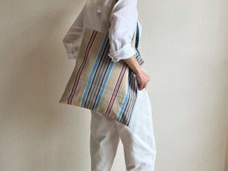 ラフバッグ（レギュラーサイズ）　ヴィンテージ　アズールストライプの画像