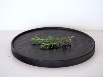 栗黒染尺台皿の画像