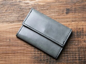 1つの財布で多様な機能! 三つ折り ミニ財布 キーケース 本革 レザー ミニマム 栃木レザー ブラック JAW012の画像