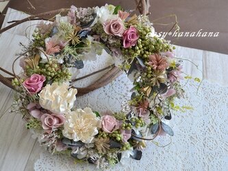 【母の日2023】ナチュラルガーデンローズwreathの画像