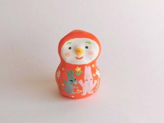 張り子　干支だるま  卯（愉快な仲間-b）の画像